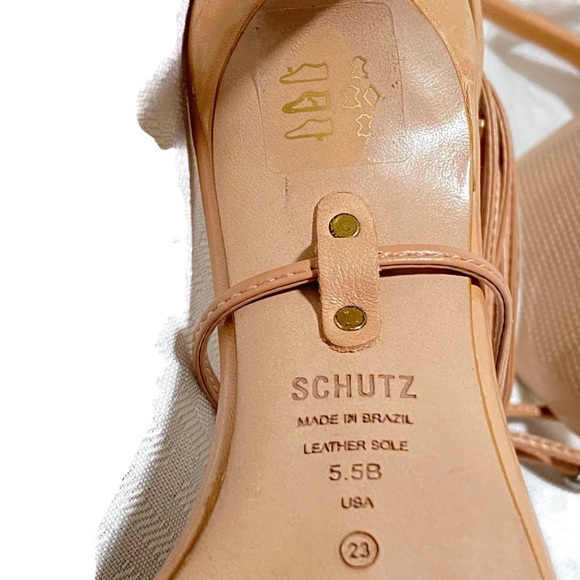 SCHUTZ  VIKKI LEATHER SANDALS - Picture 10 of 11